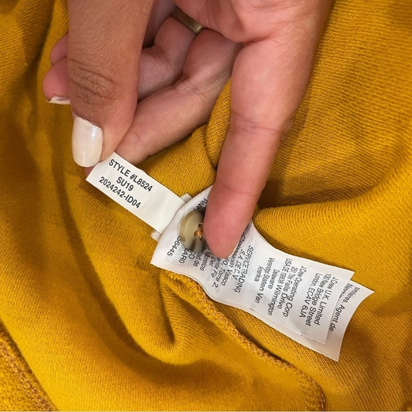 Madewell Texture & Thread Mustard Mini Dress Size Medium - Picture 15 of 15